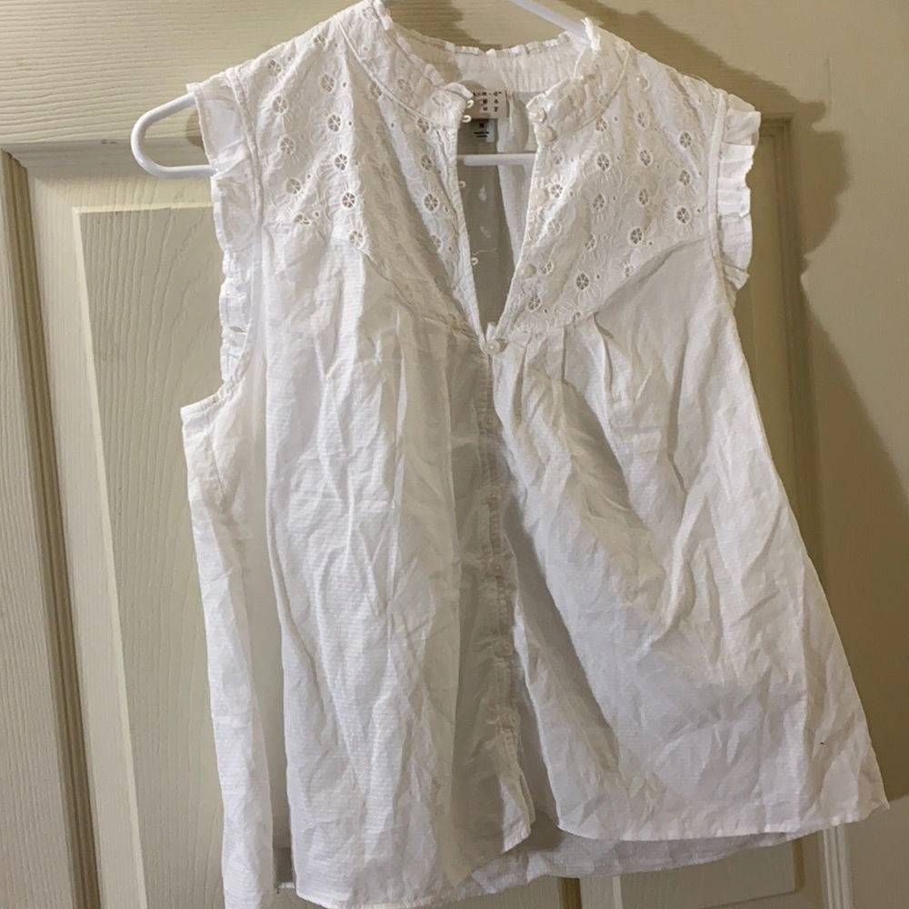 White blouse with flowers
